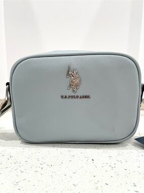 U.S. Polo Assn. Powder Blue Crossbody Messenger Bag NWT